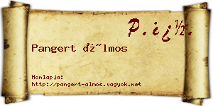 Pangert Álmos névjegykártya